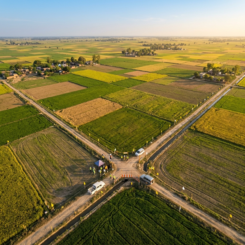 Aerial survey of land plots